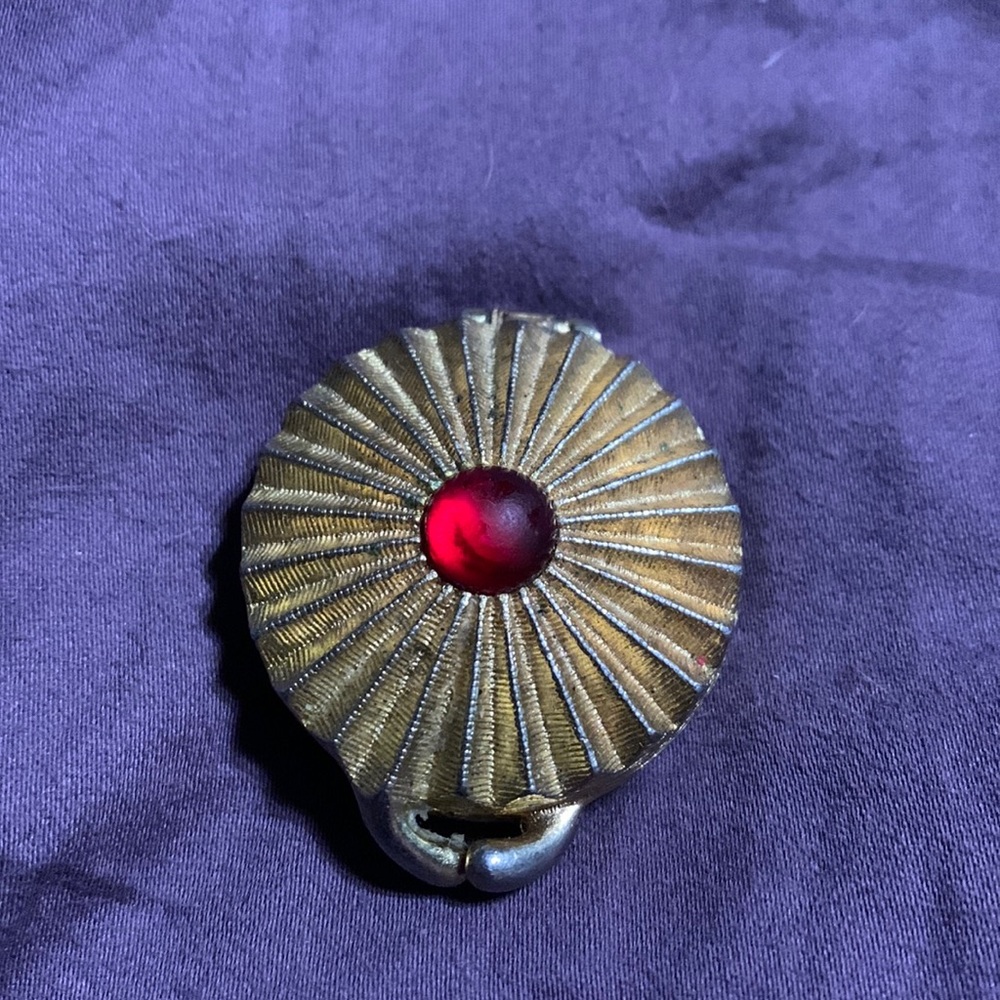 Vintage Houbigant Perfume Compact with Red Cobochan
